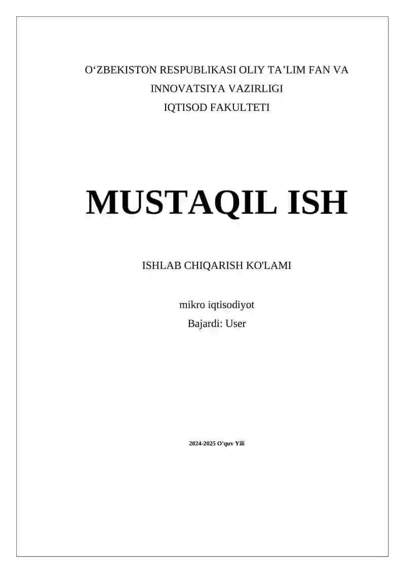 Ishlab chiqarish ko'lami