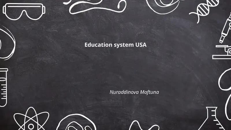 Education System USA Structure