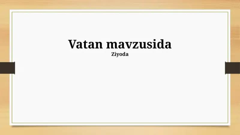 Vatan mavzusida