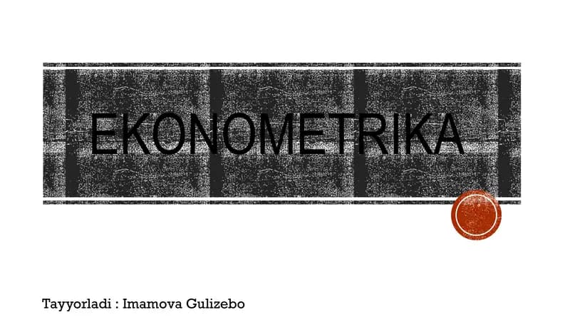 Ekonometrika