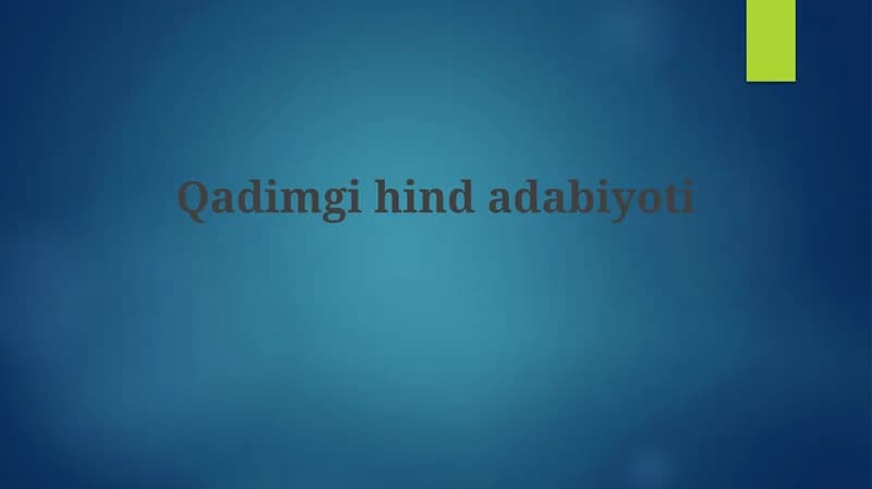 Qadimgi Hind adabiyoti