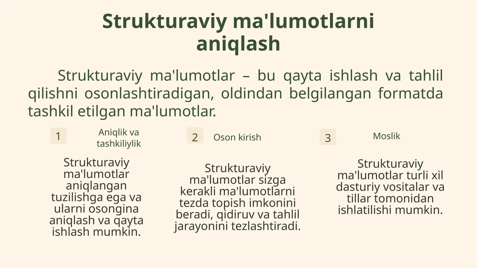 STRUKTURAVIY MA’LUMOTLARNI QIDIRISH