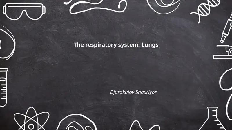 The respiratory system: Lungs