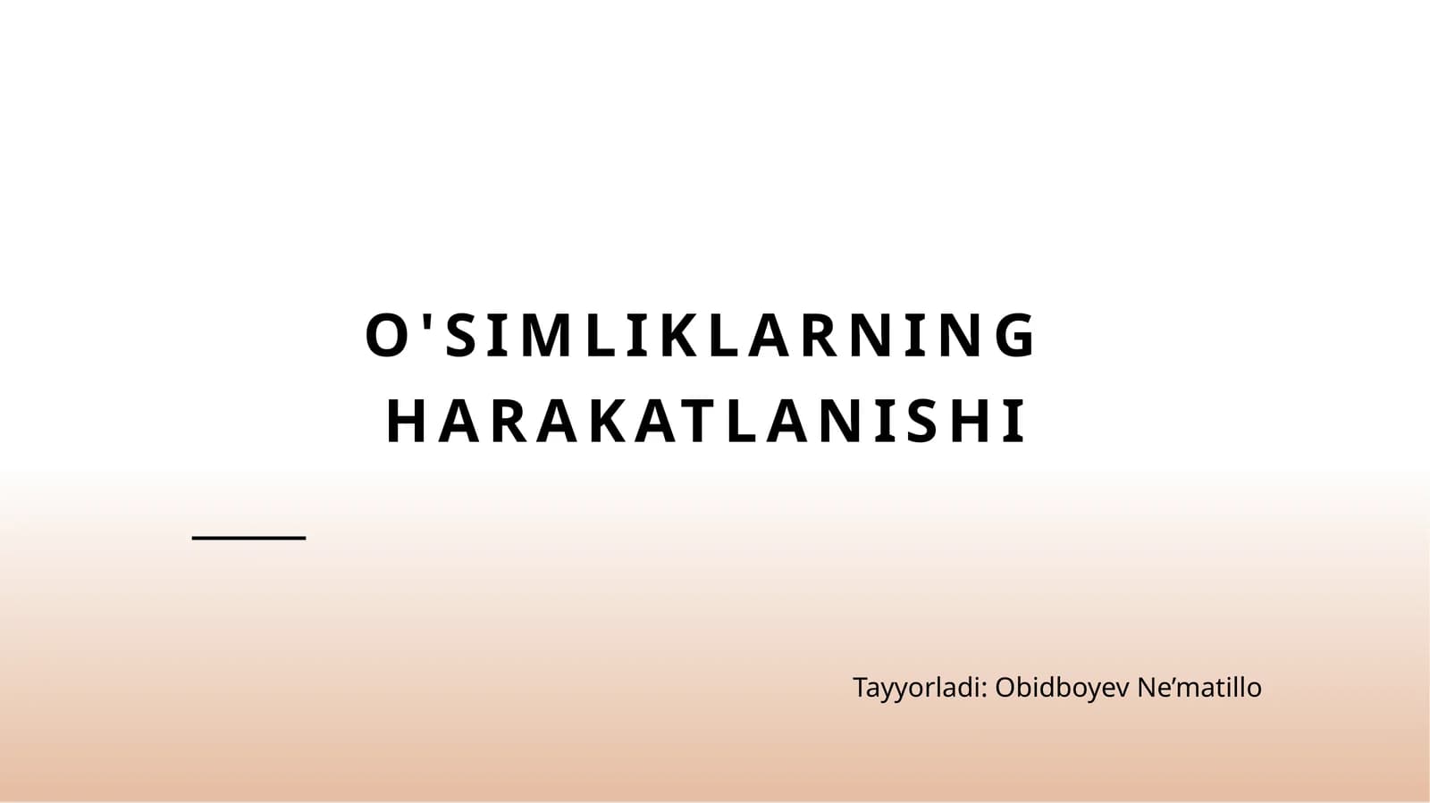 O'simliklarning harakatlanishi