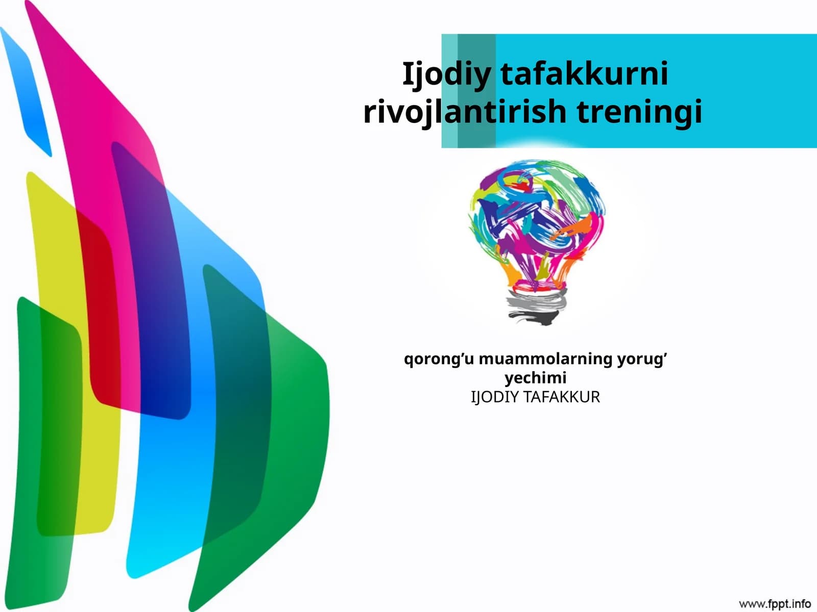Ijodiy tafakkurni rivojlantirish treningi