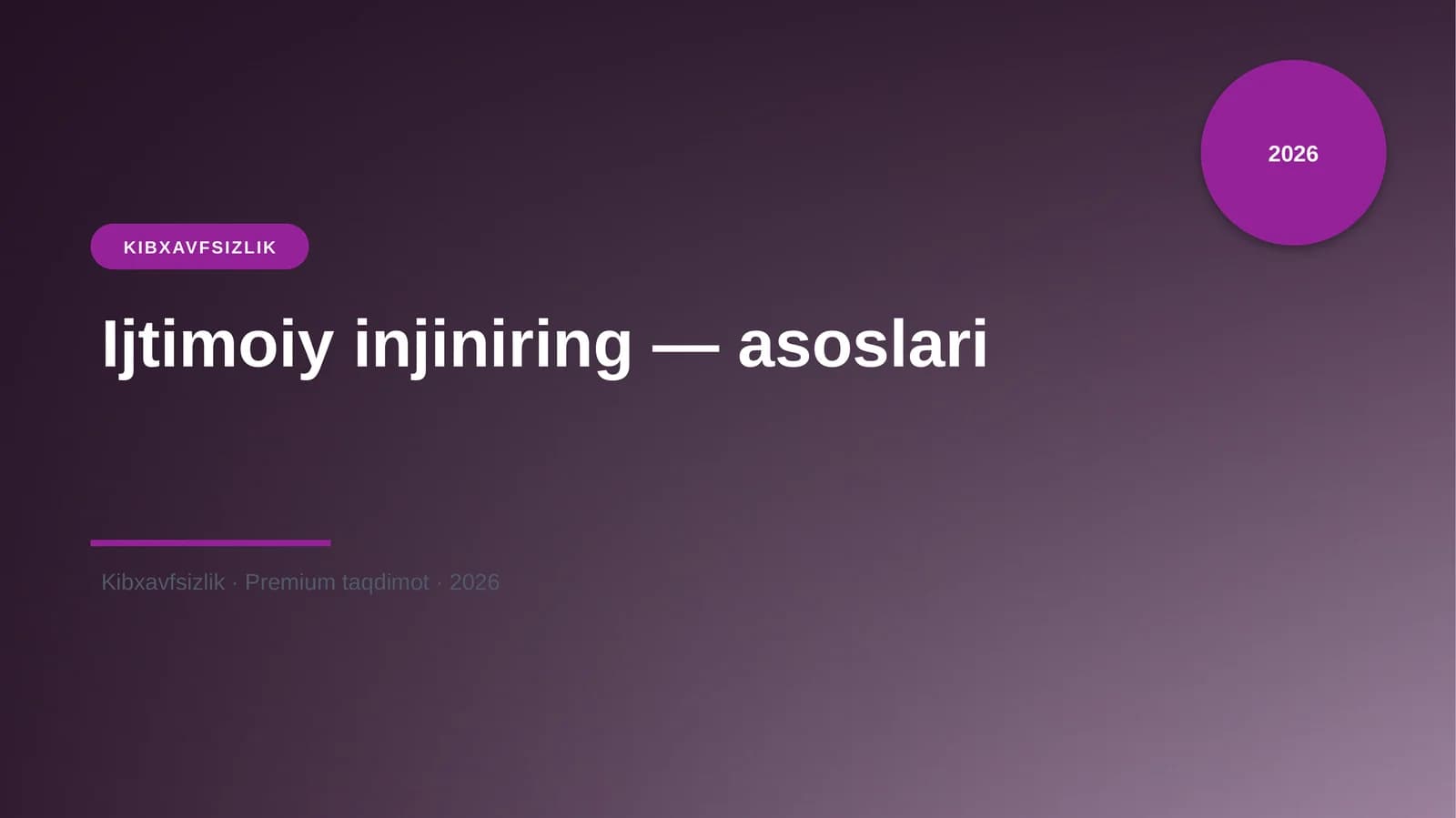 Ijtimoiy injiniring — asoslari