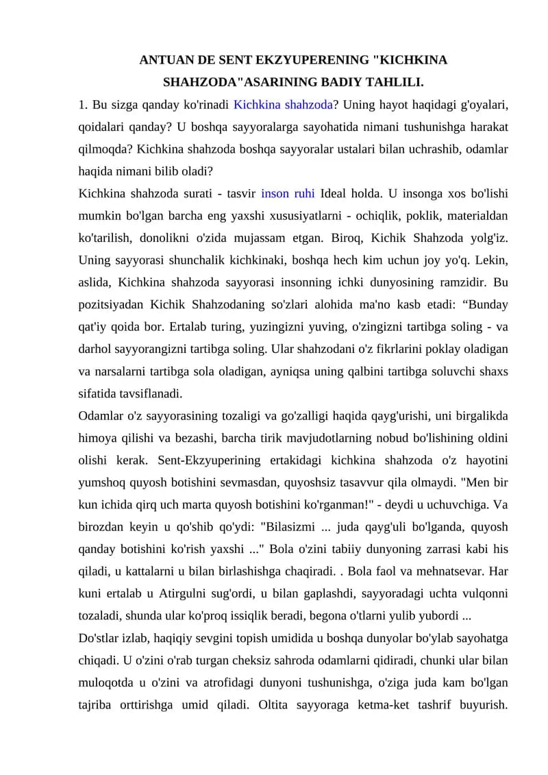 Kichkina Shahzoda