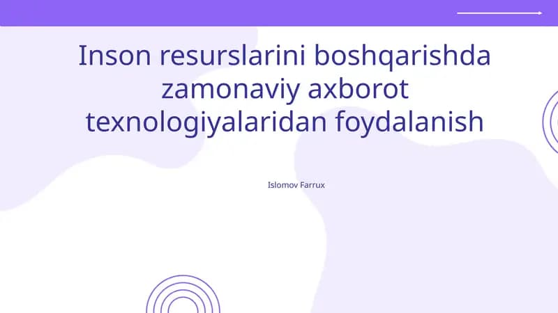 Axborot texnologiyalari va inson resurslari