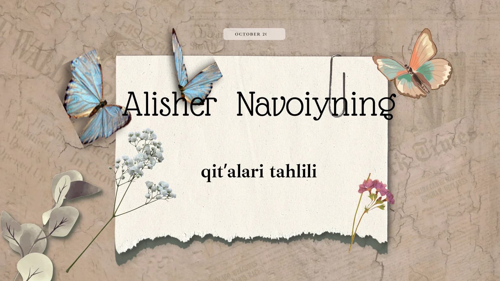 Alisher Navoiyning qitʼaları tahlili