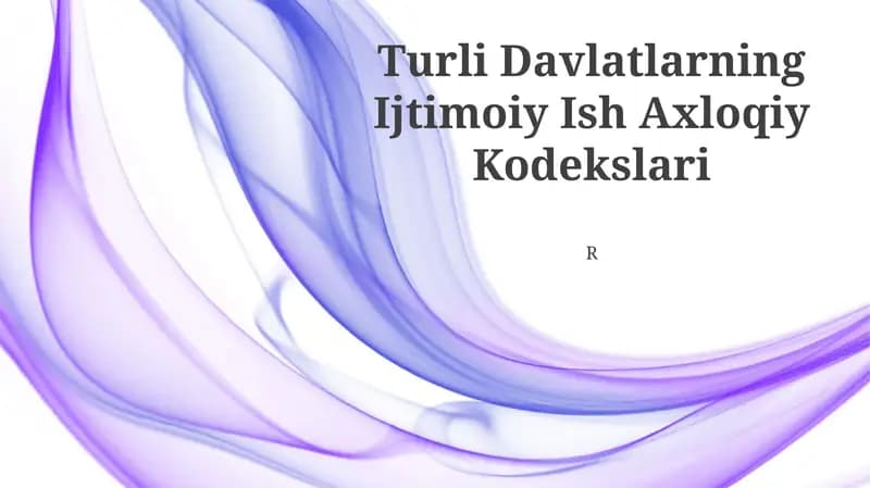 Ijtimoiy Ish Axloqiy Kodekslari