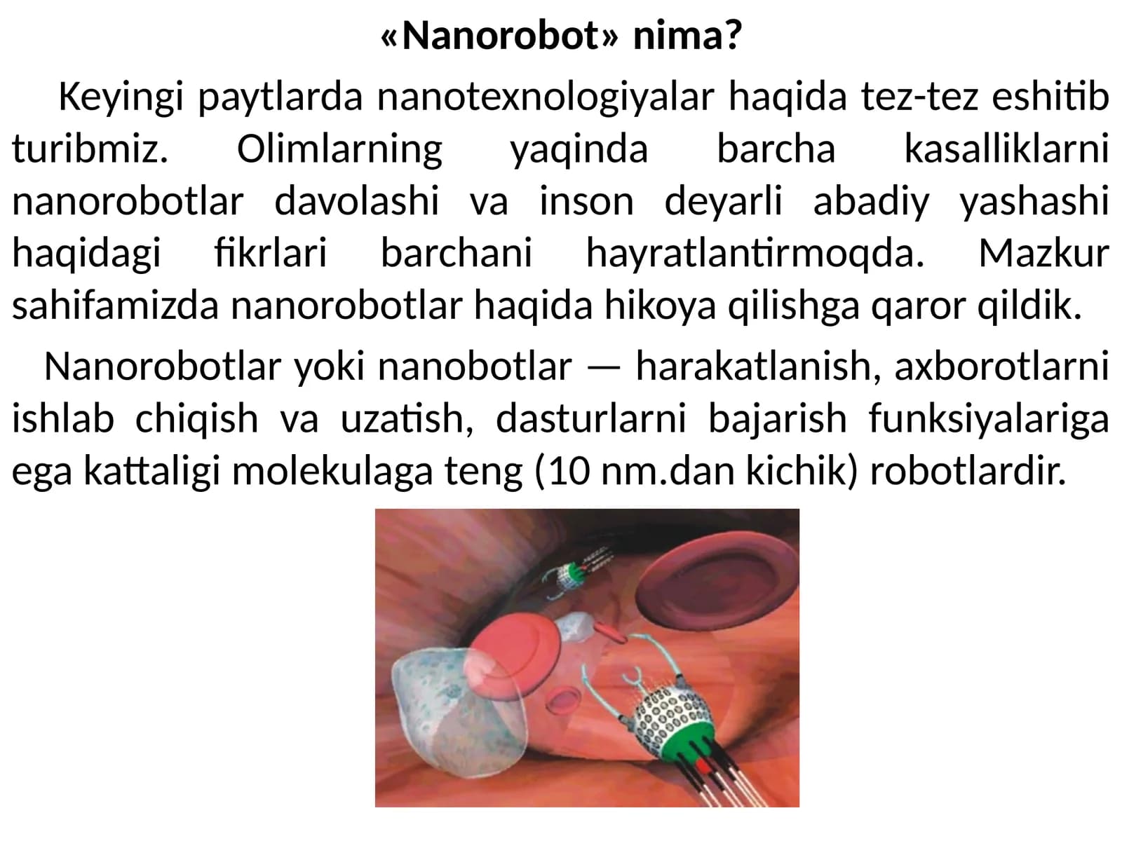 Nanorobotlar