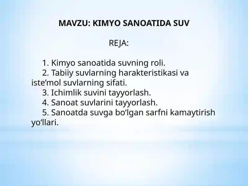Kimyosanotida suv