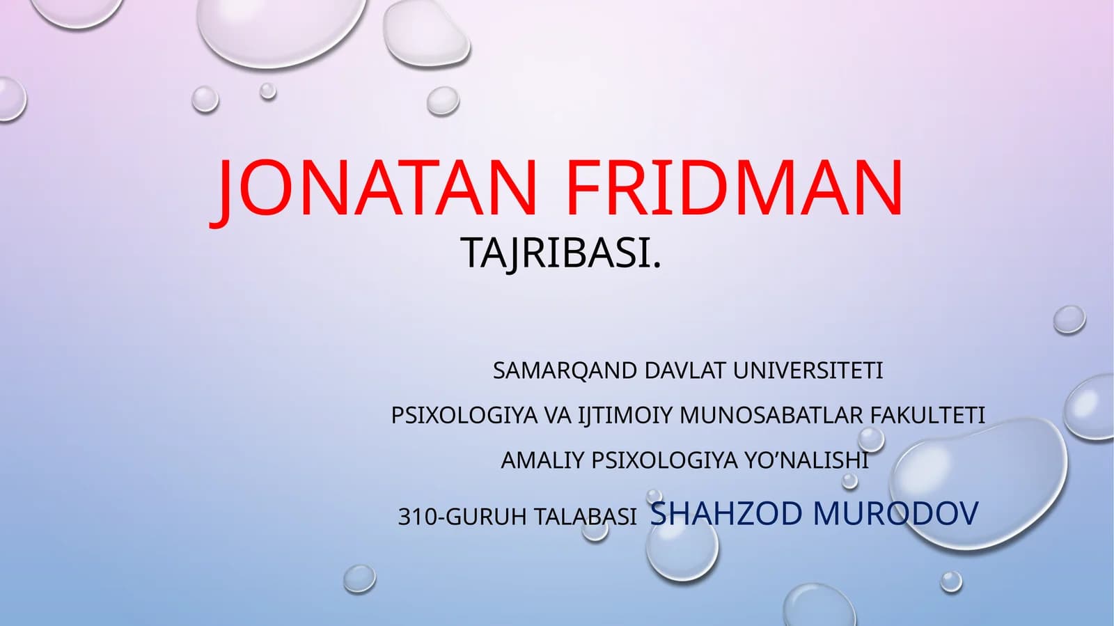 JONATAN FRIDMAN