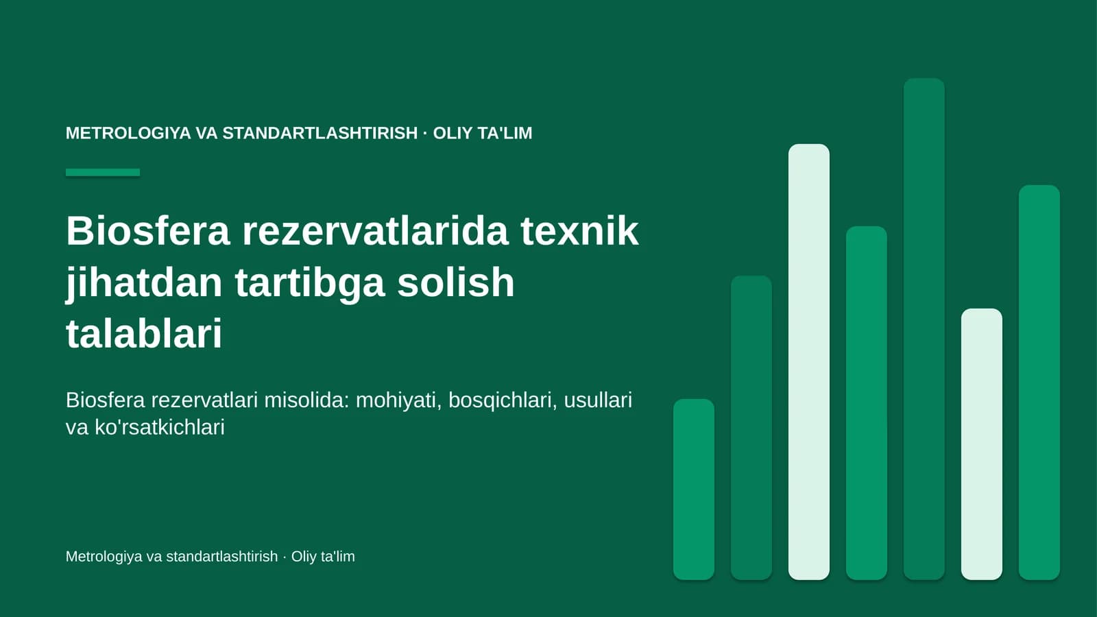 biosfera rezervatlarida texnik jihatdan tartibga solish talablari 8853