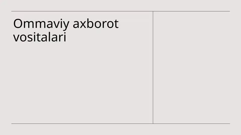 Ommaviy axborot vositalari
