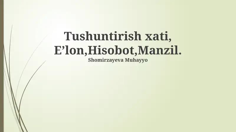Tushuntirish xati