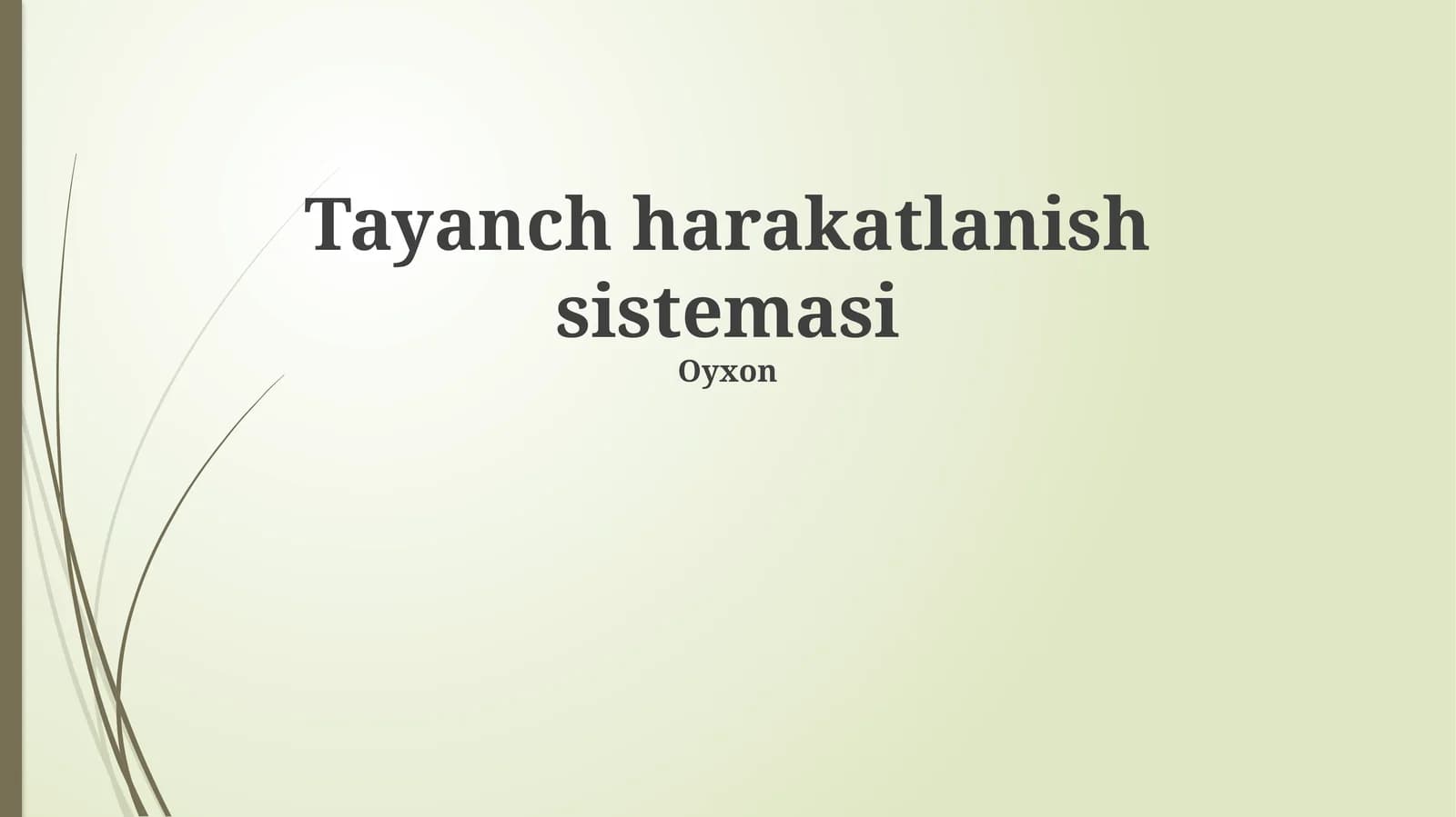 Tayanch harakatlanish sistemasi
