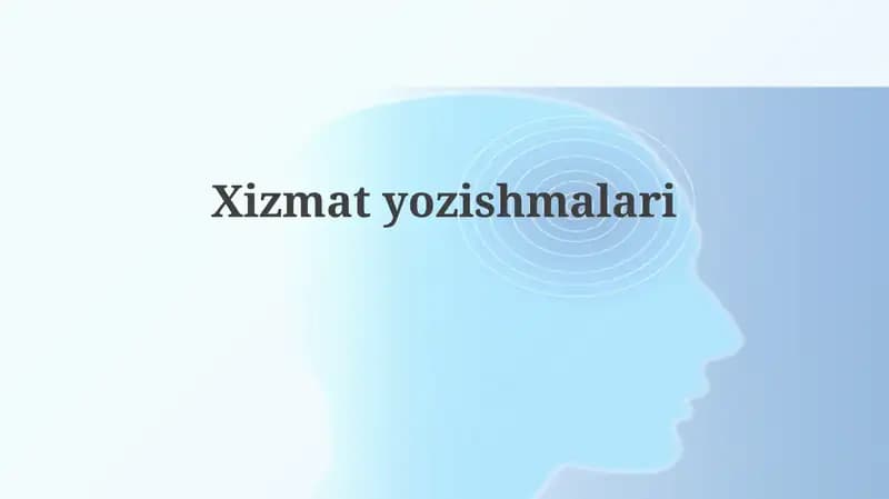 Xizmat Yozishmalari Asoslari