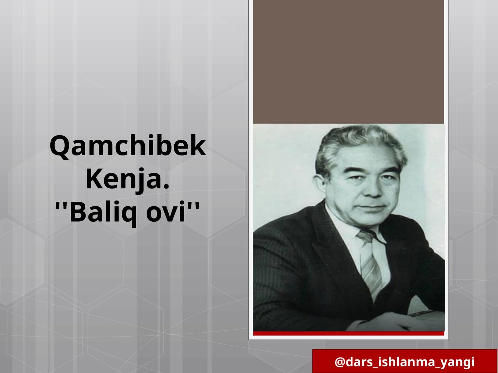 Qamchibek  Kenja. ''Baliqovi''