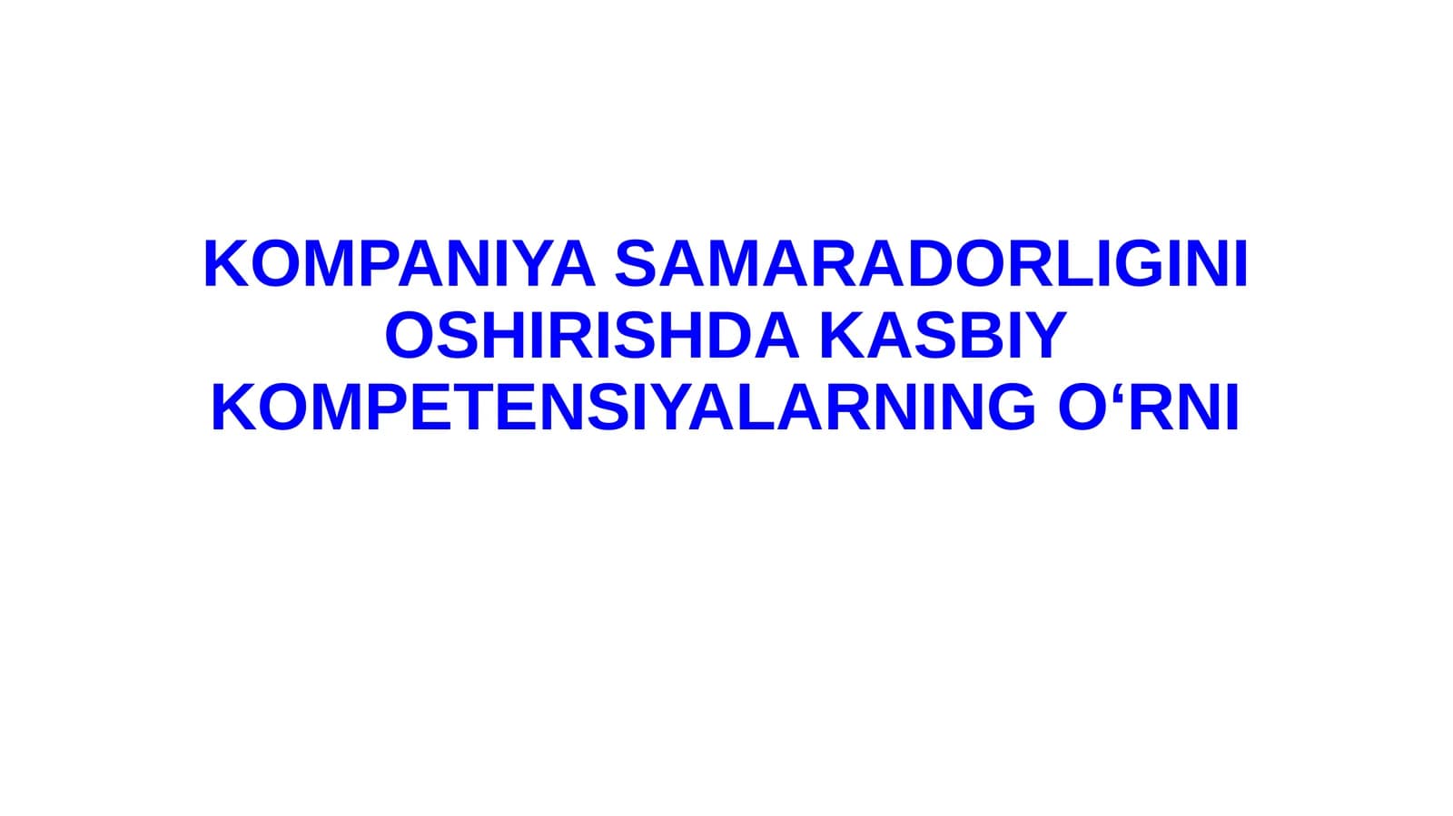 Kasbiy kompetensiyalar