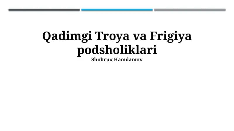Qadimgi Troya va Frigiya podsholiklari