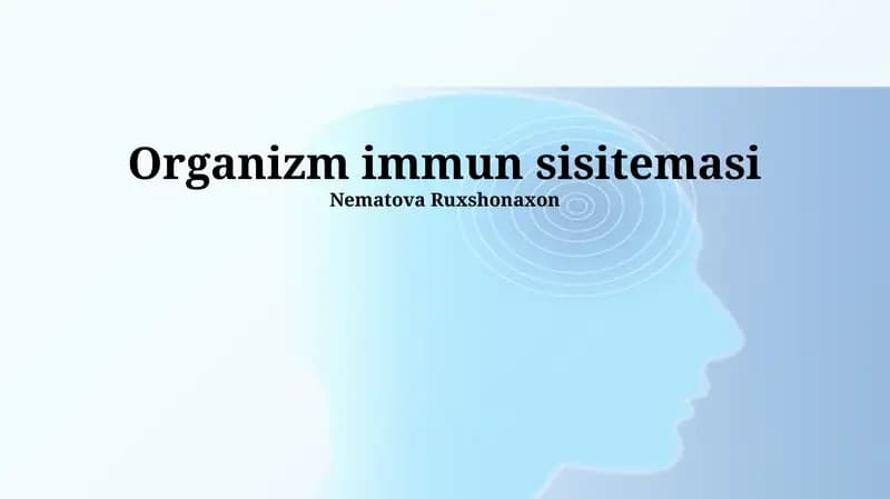 Organizm immun sisitemasi