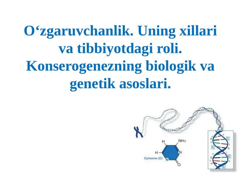 O‘zgaruvchanlik va uning xillari