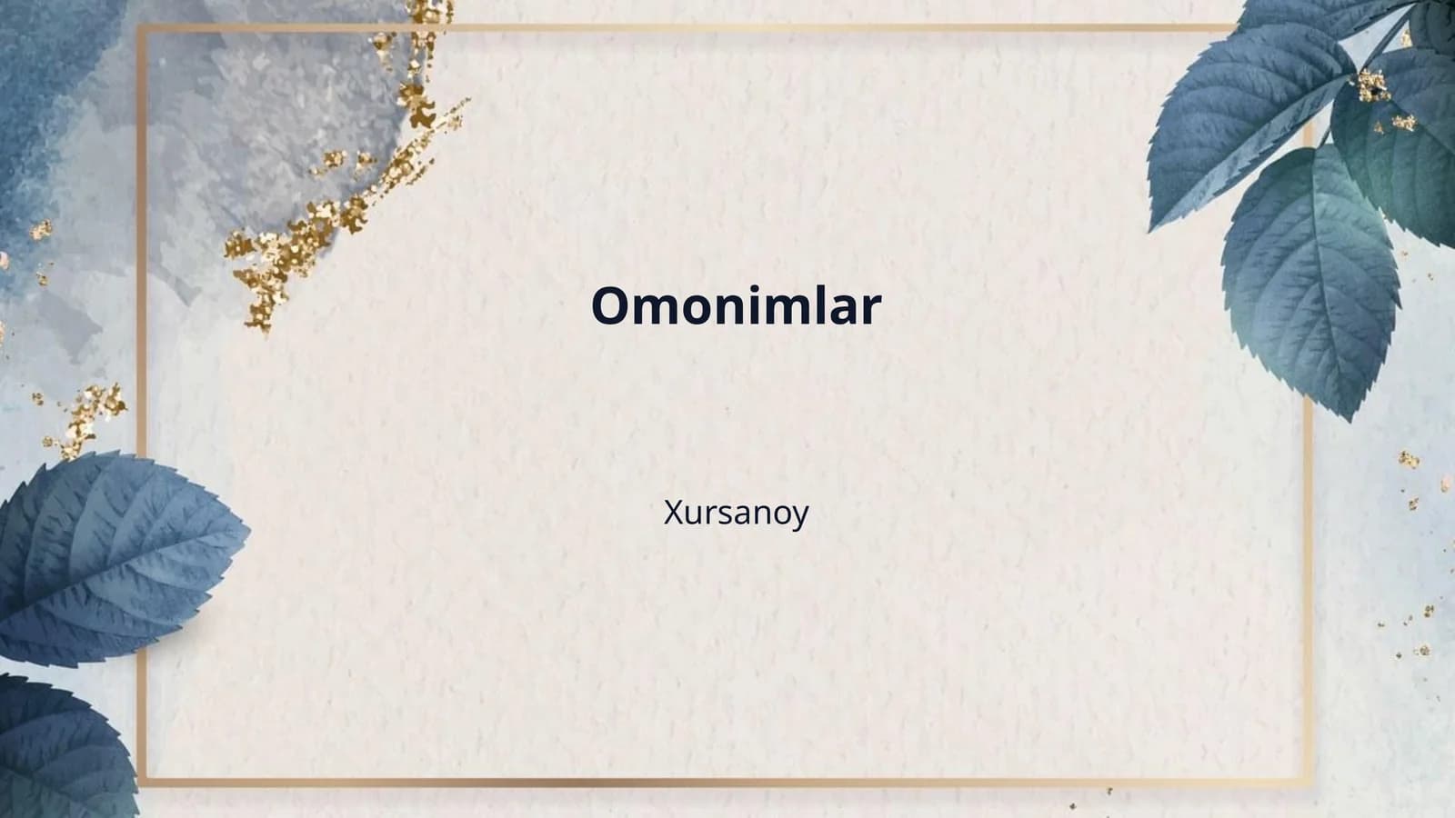 Omonimlar