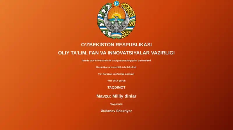 Milliy dinlar