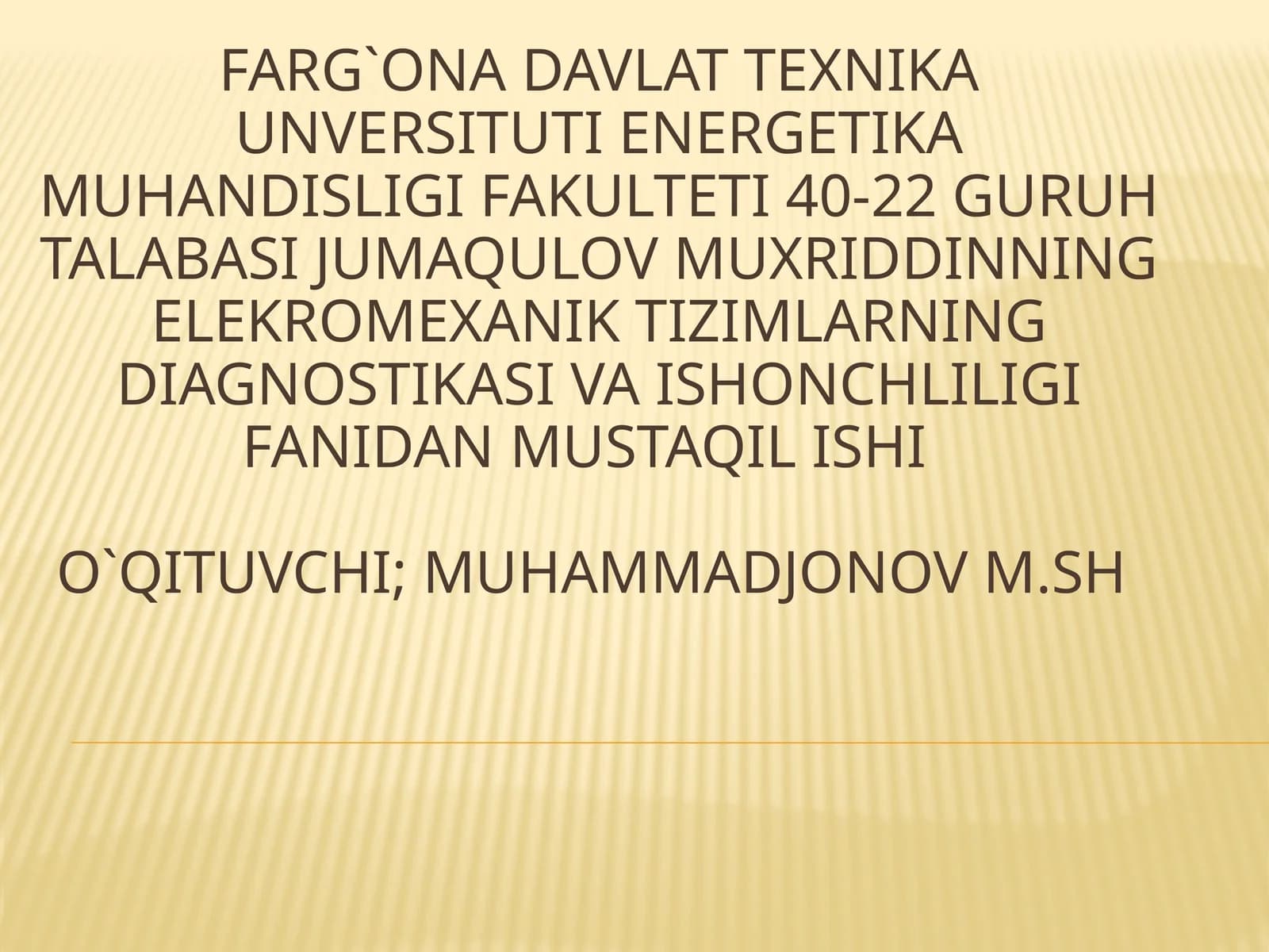 Elektromexanik Tizimlar
