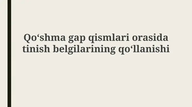 Tinish belgilari