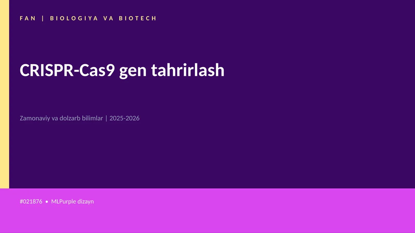 CRISPR-Cas9 gen tahrirlash