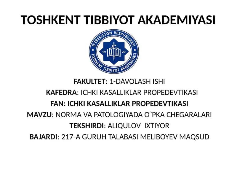 O`pka Chegaralari