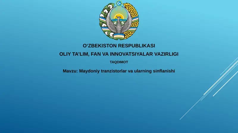 Maydoniy tranzistorlar va ularning inflanishi