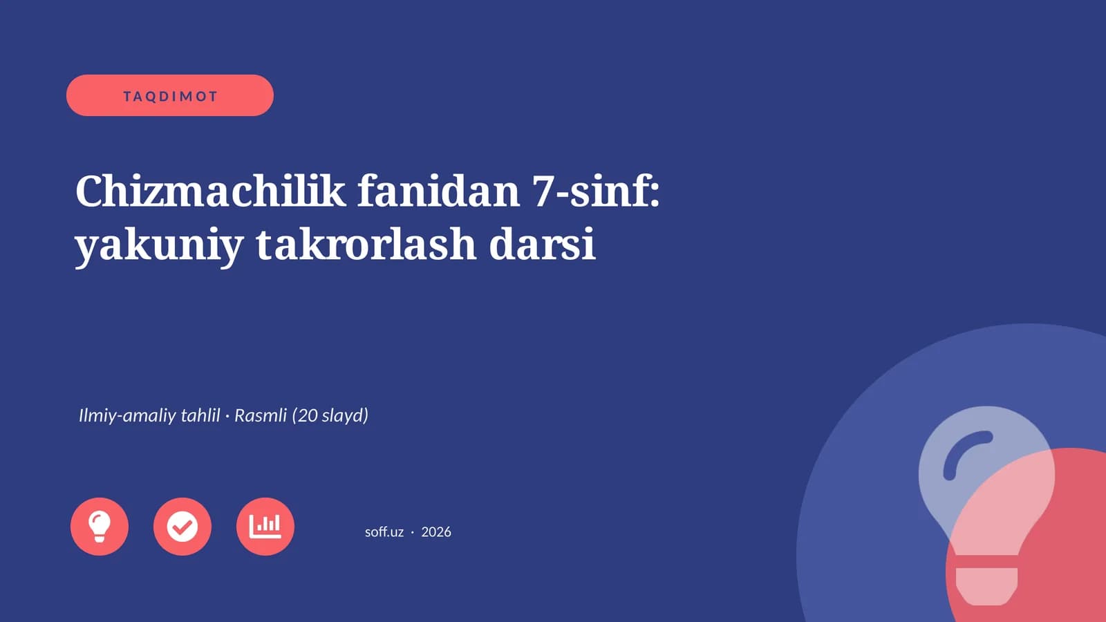 Chizmachilik fanidan 7-sinf: yakuniy takrorlash darsi