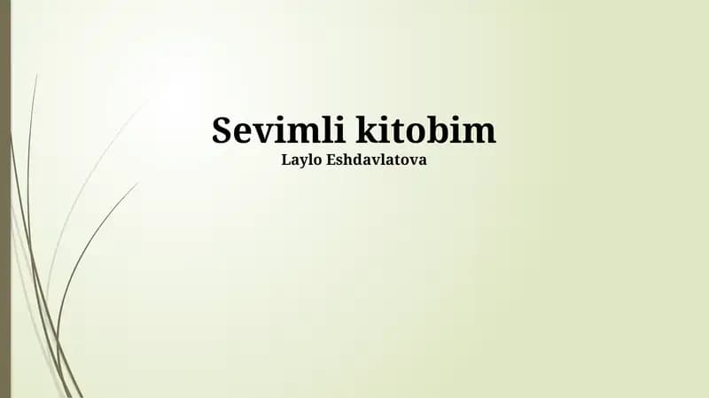 Sevimli kitobim