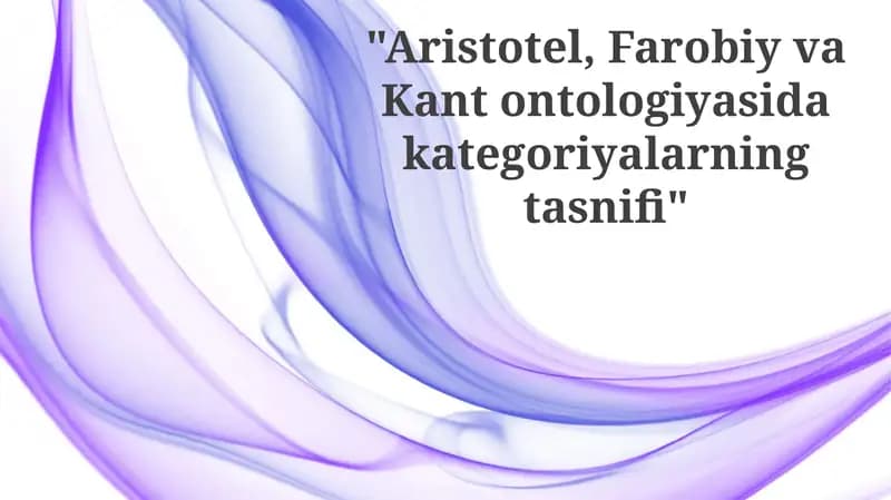 Aristotel ontologiyasidagi kategoriyalar