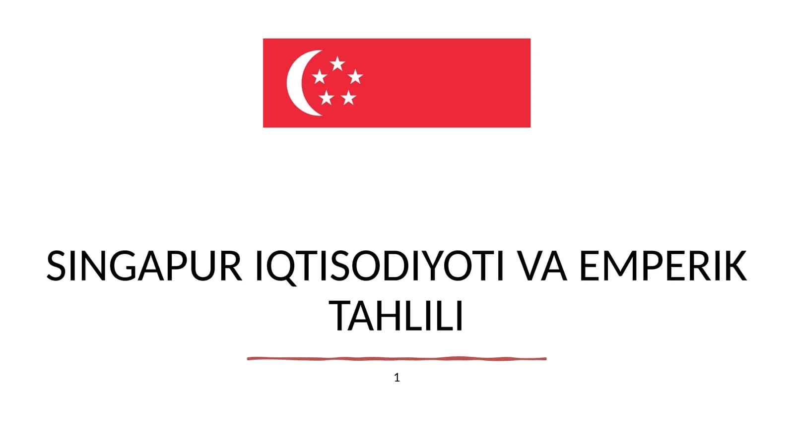 Singapur iqtisodiyoti va emperik tahlili