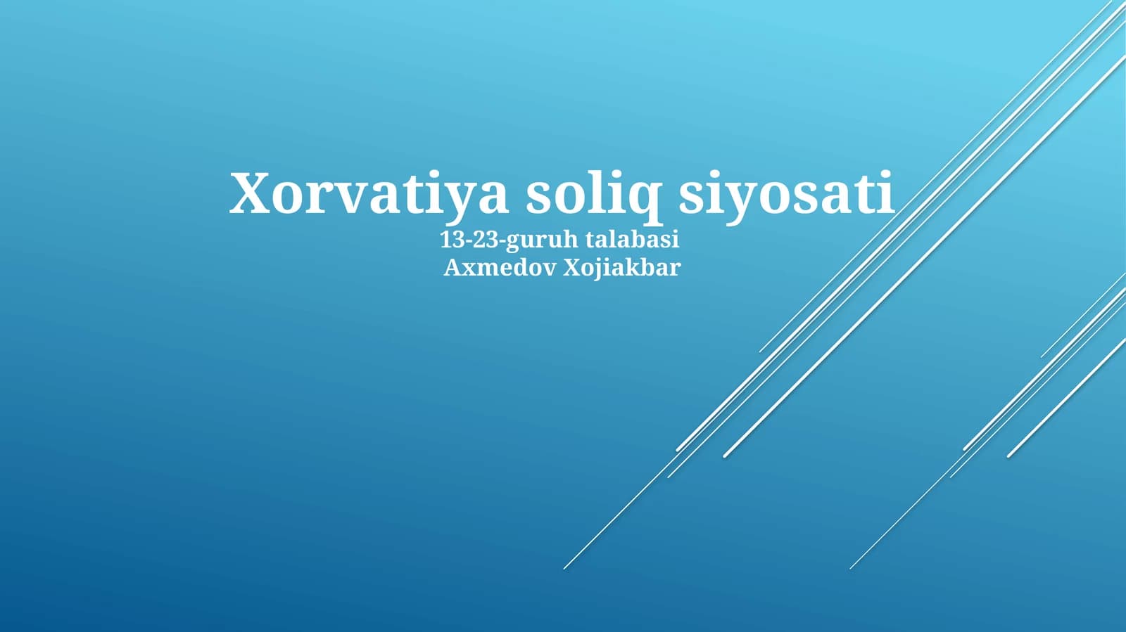 Xorvatiya soliq siyosati