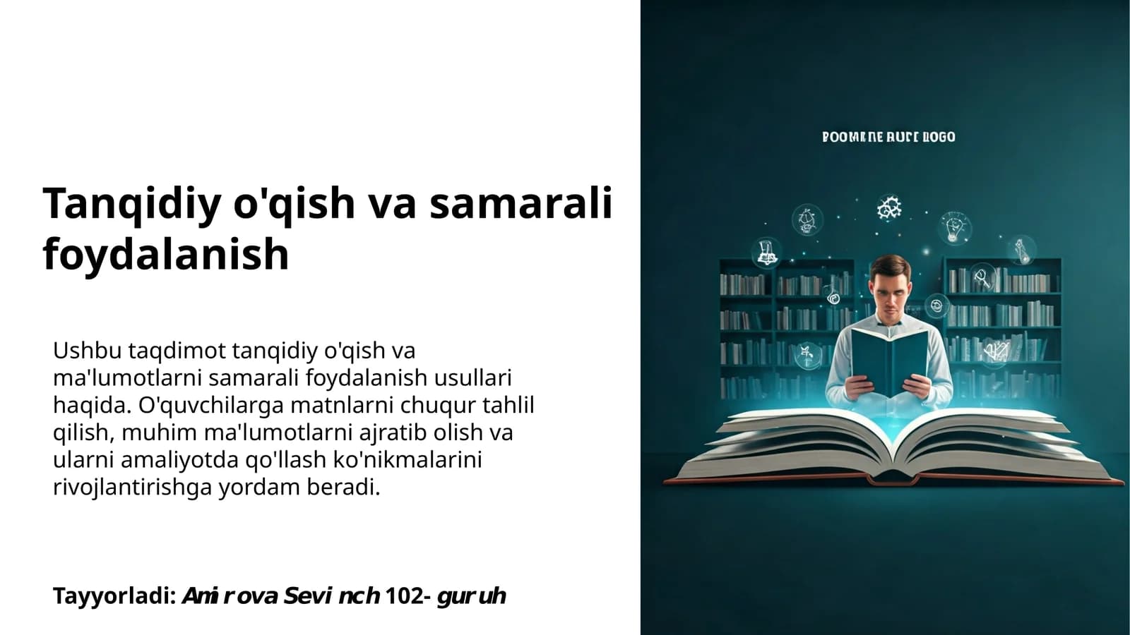 Tanqidiy o'qish va samarali foydalanish