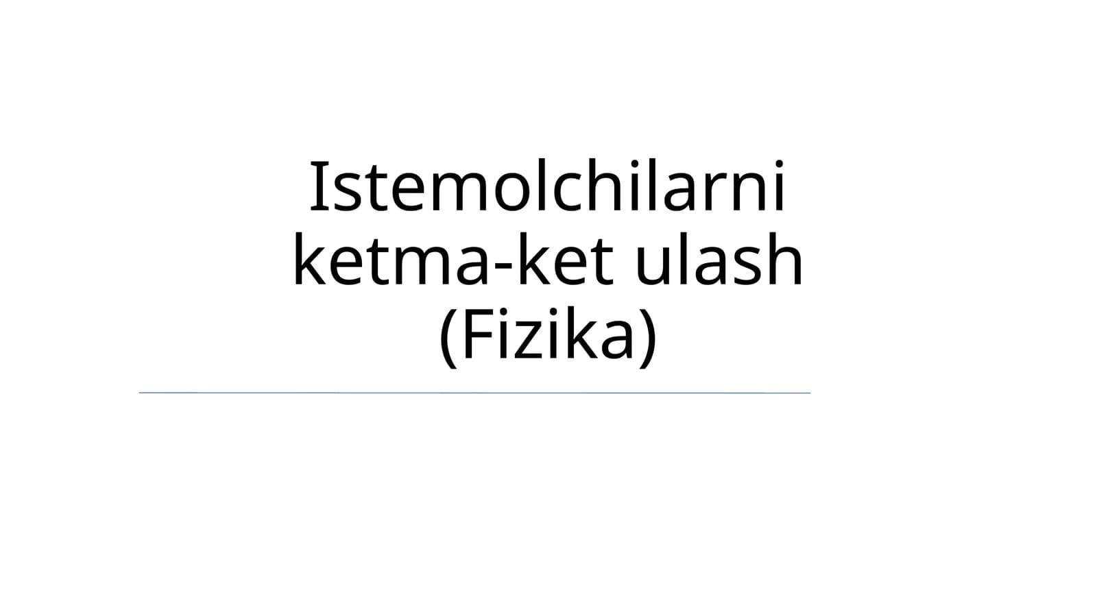 Istemolchilarni ketma-ket ulash (Fizika)