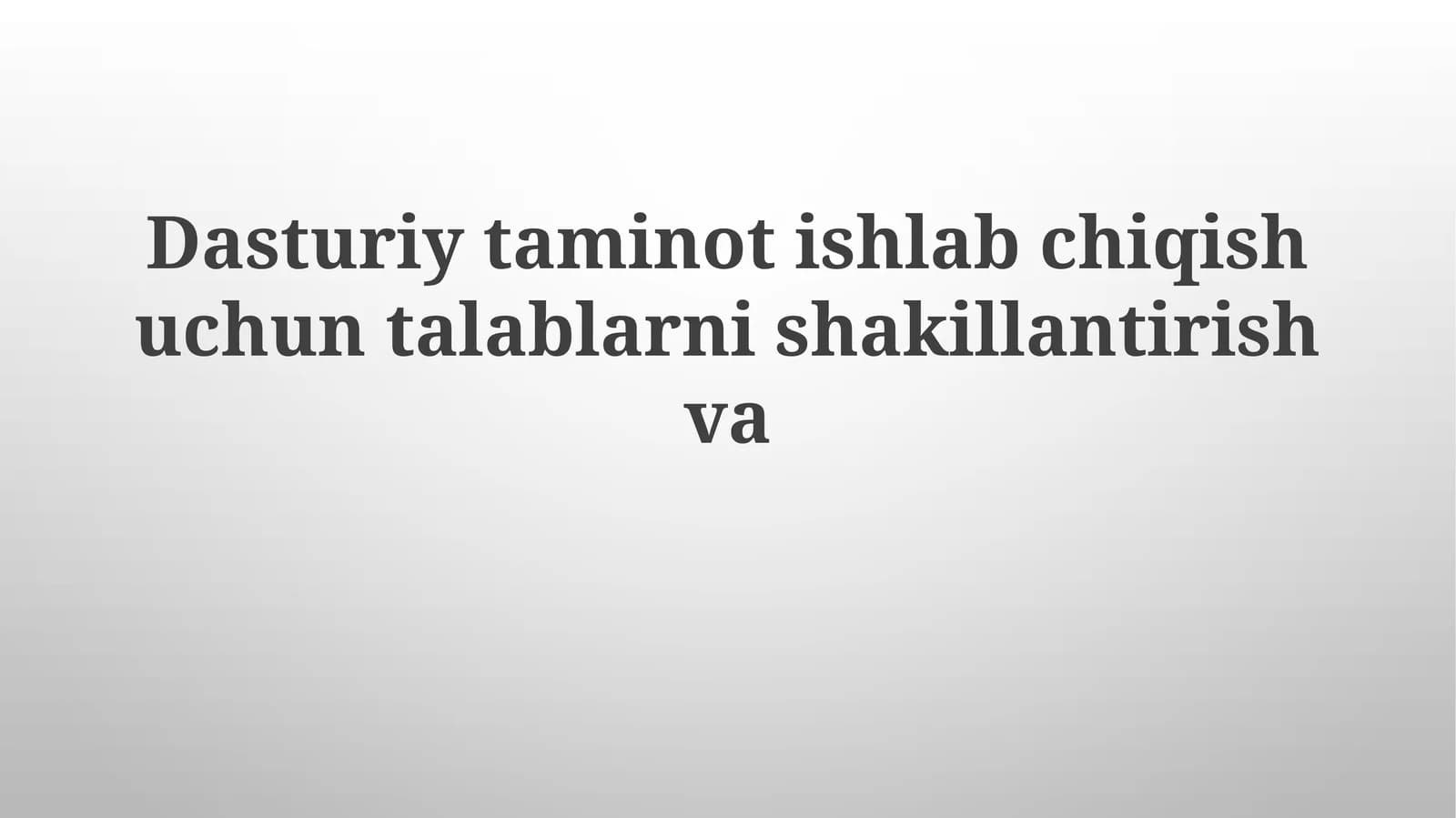 Talablarni tahlil qilish usullari