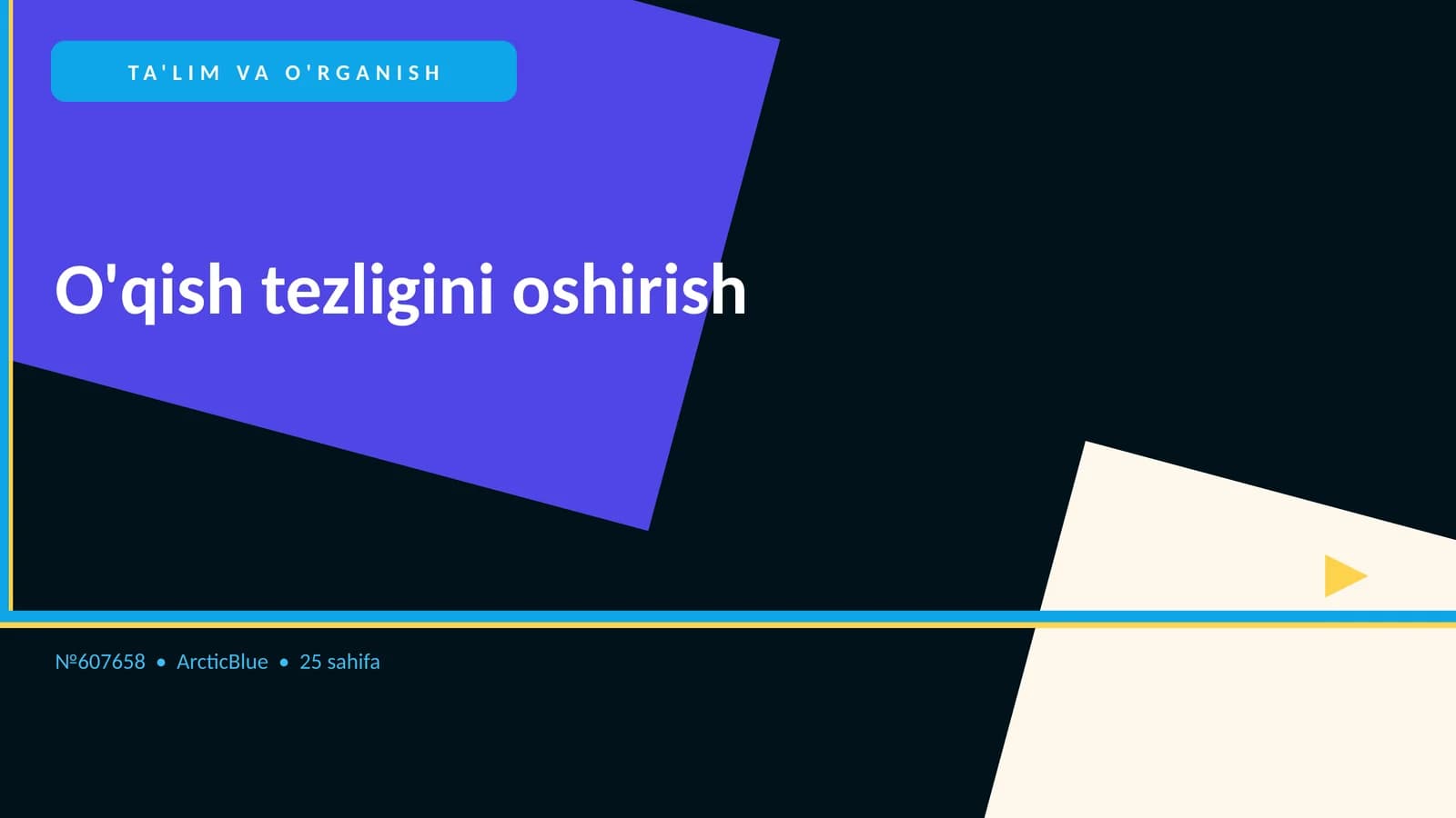 TA'LIM VA O'RGANISH