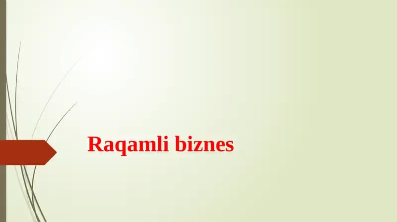 Raqamli biznes