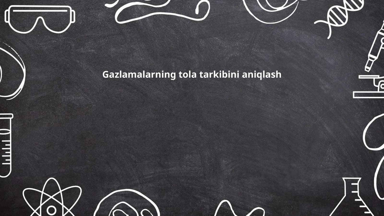 Gazlamalarning tola tarkibini aniqlash