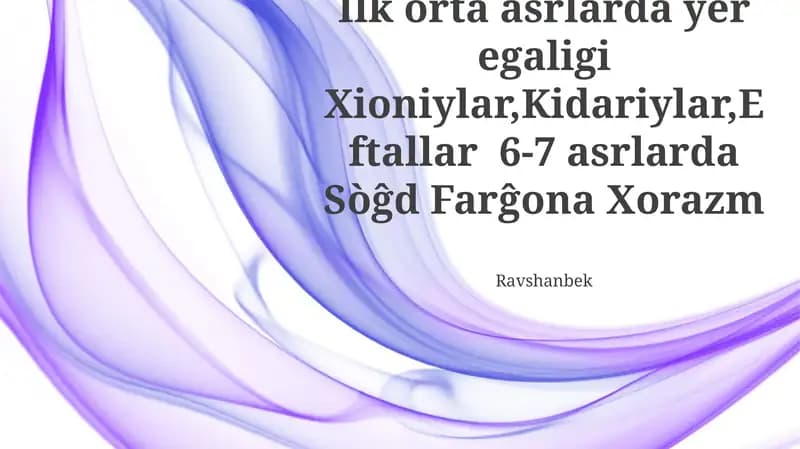 VI-VII Asrlarda Yer Egasligi
