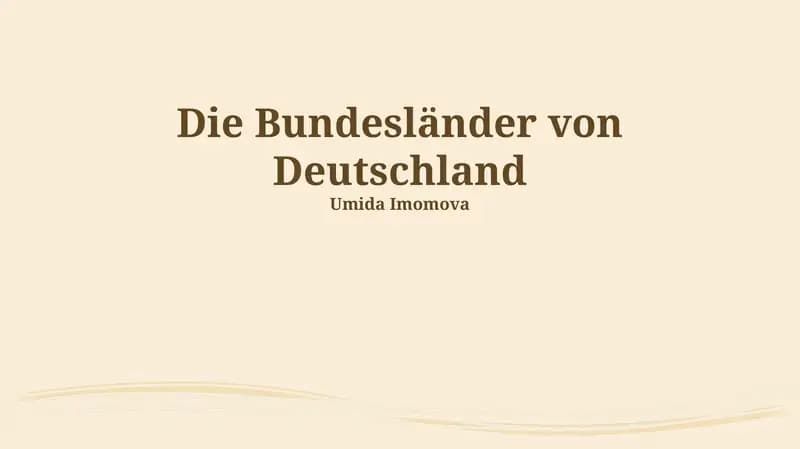 Die Bundesländer von Deutschland
