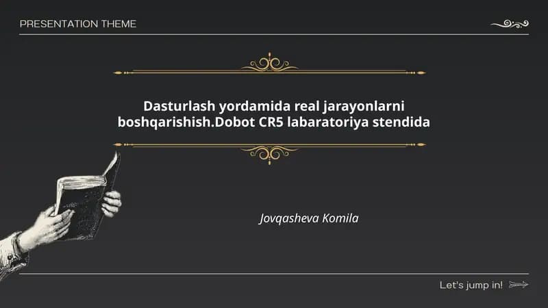 Dobot CR5 labaratoriya stendida