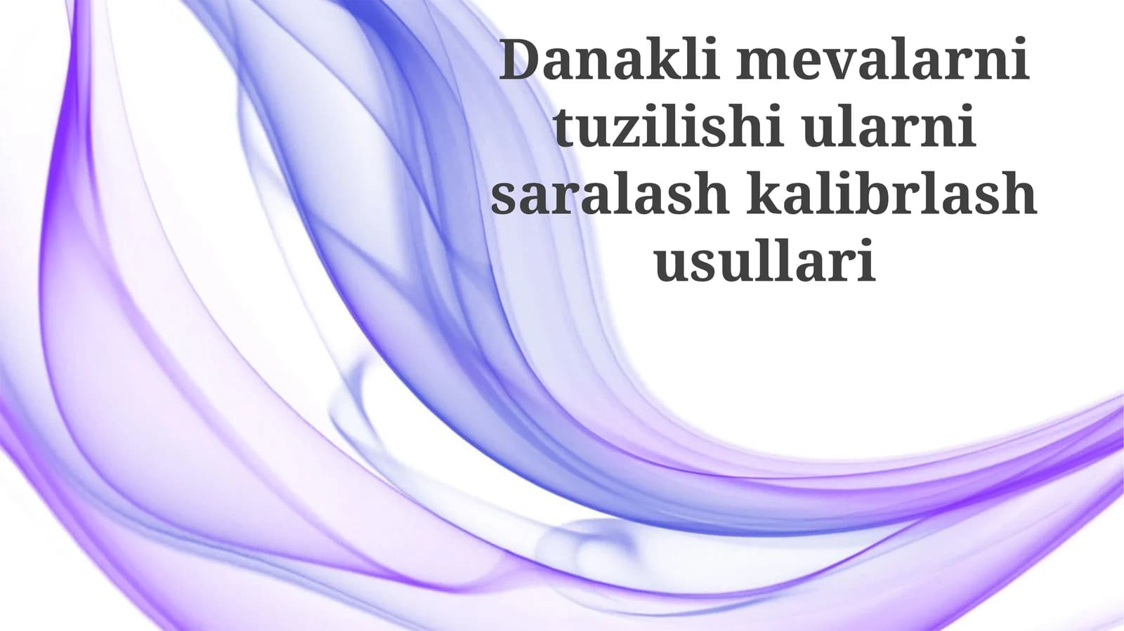 Xurmo mevalarining tuzilishi