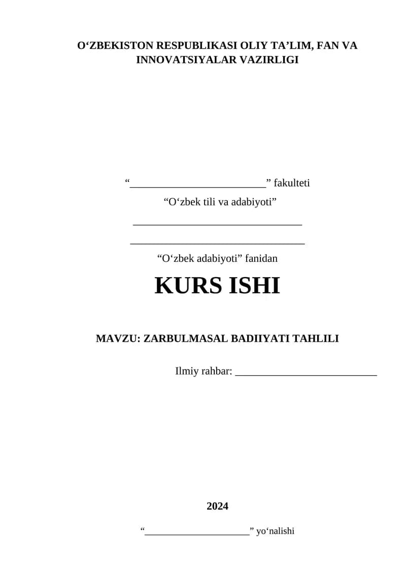 Zarbulmasal badiiyati tahlili